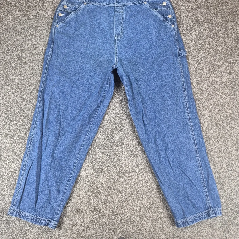 Vintage Revolt Denim Overalls Womens 20 Blue Vintage Carpenter Bib Dungarees - Picture 5 of 10